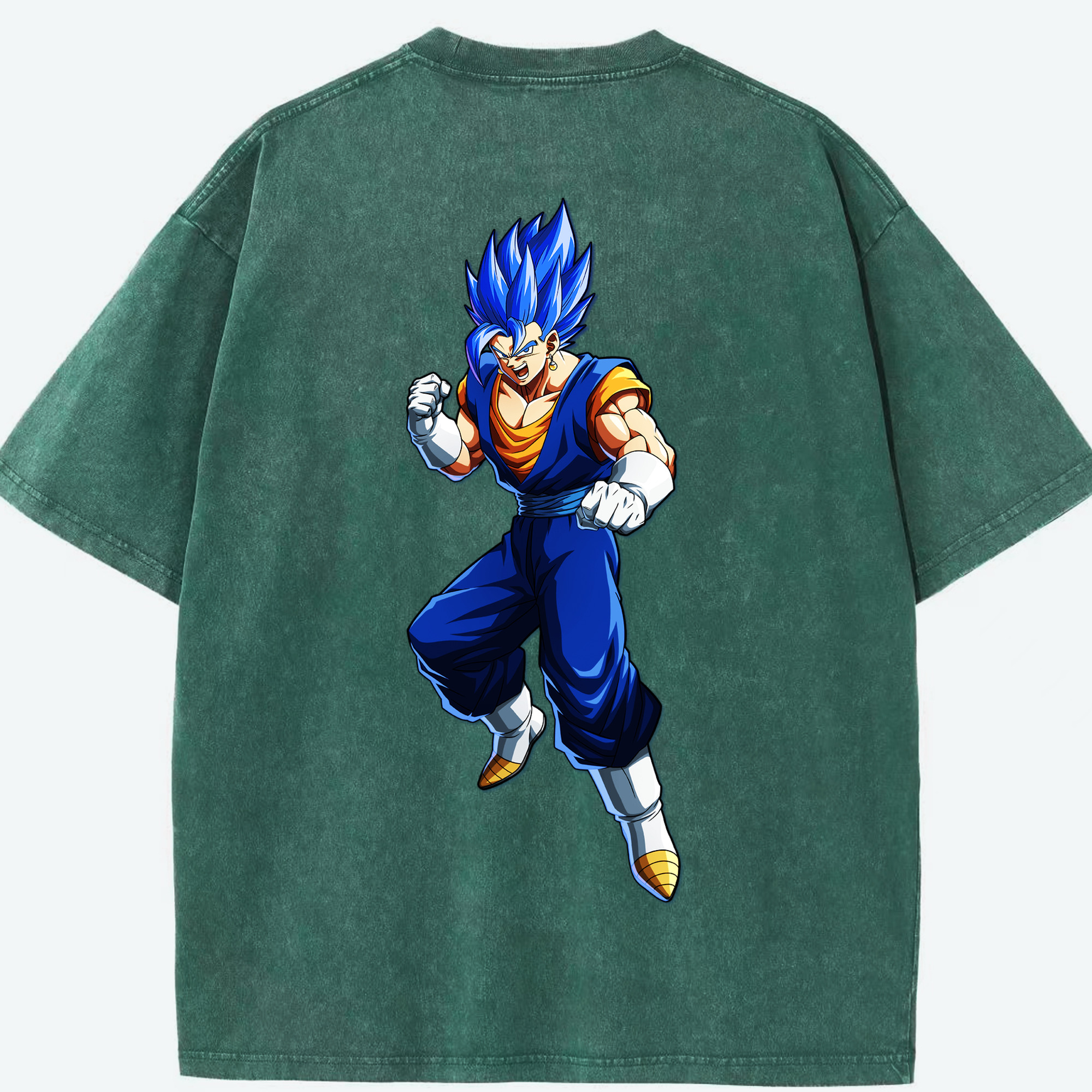 （画像用） ドラゴンボール ベジット DRAGON BALL Vegetto 綿100% ヴィンテージ風 半袖Tシャツ（背面プリント）